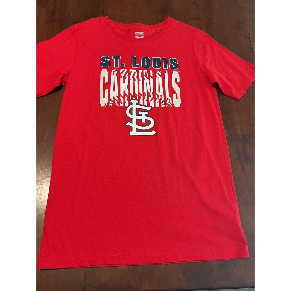 St Louis Cardinals MLB T-Shirt Red Team Athletics Graphic Tee XXL Boys